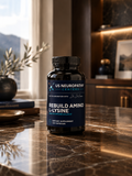 Rebuild Amino L-Lysine supplement bottle, 120 capsules