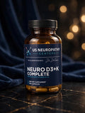 Neuro D3+K2 Complete supplement bottle, 180 capsules